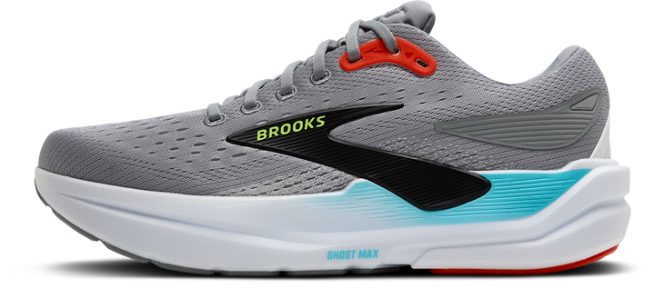 Brooks Mens Ghost Max 3 - Primer Grey/Antarctica/Red - Neutral - AW25