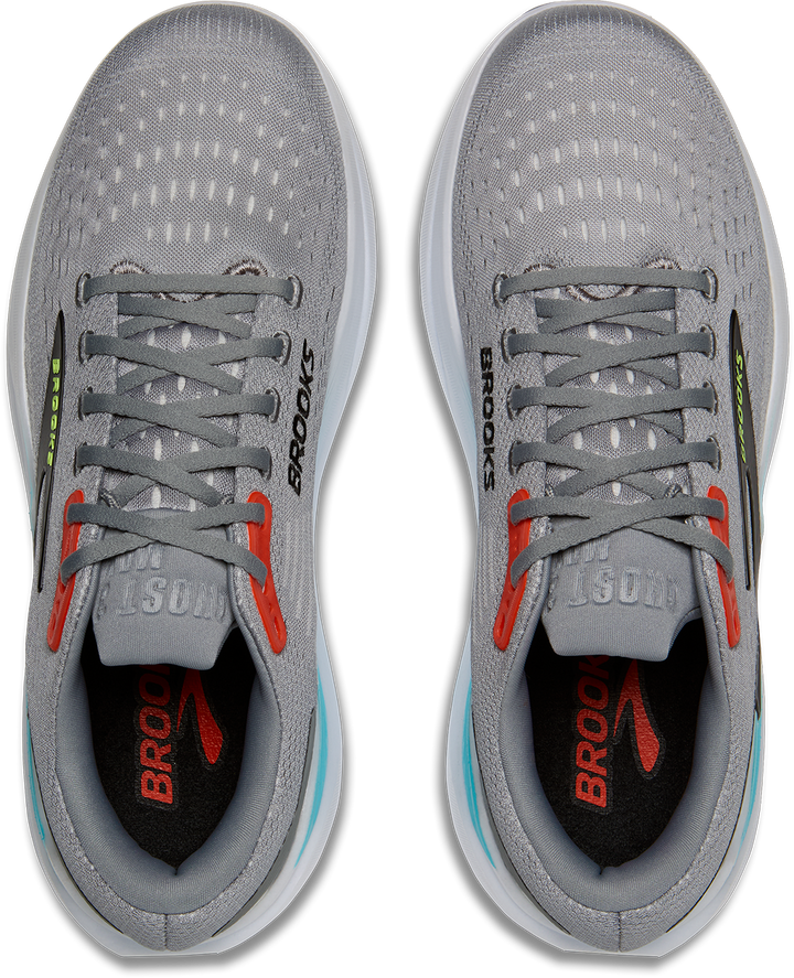 Brooks Mens Ghost Max 3 - Primer Grey/Antarctica/Red - Neutral - AW25