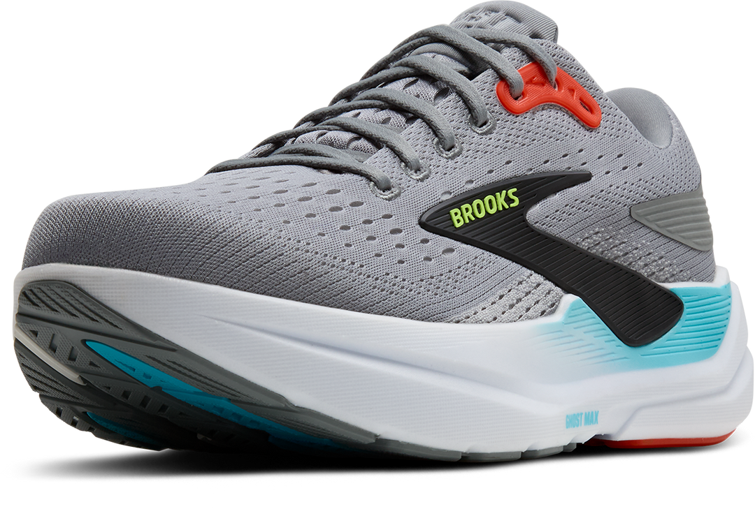 Brooks Mens Ghost Max 3 - Primer Grey/Antarctica/Red - Neutral - AW25