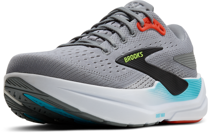 Brooks Mens Ghost Max 3 - Primer Grey/Antarctica/Red - Neutral - AW25