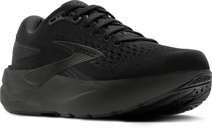 Brooks Mens Ghost Max 3 Extra Wide - 4E Width - Black/Black/Ebony - Neutral - AW25