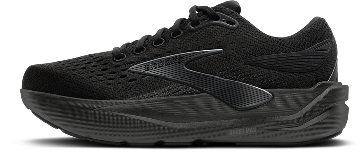 Brooks Mens Ghost Max 3 Extra Wide - 4E Width - Black/Black/Ebony - Neutral - AW25