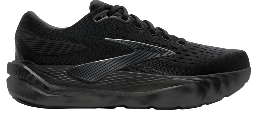 Brooks Mens Ghost Max 3 Extra Wide - 4E Width - Black/Black/Ebony - Neutral - AW25