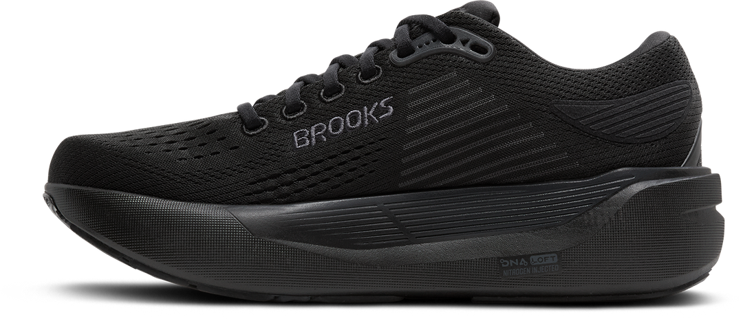 Brooks Mens Ghost Max 3 Extra Wide - 4E Width - Black/Black/Ebony - Neutral - AW25