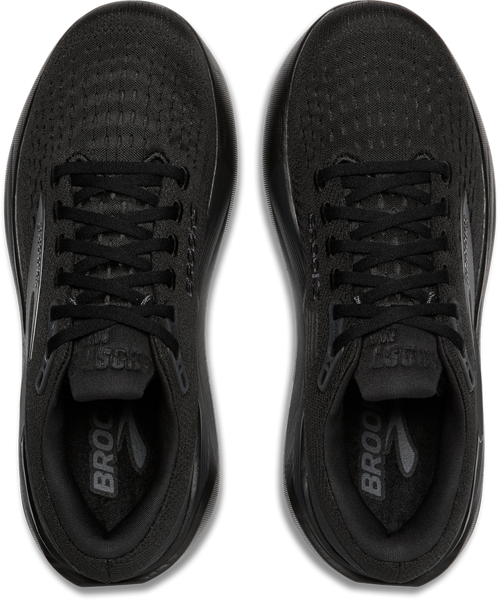 Brooks Mens Ghost Max 3 Extra Wide - 4E Width - Black/Black/Ebony - Neutral - AW25