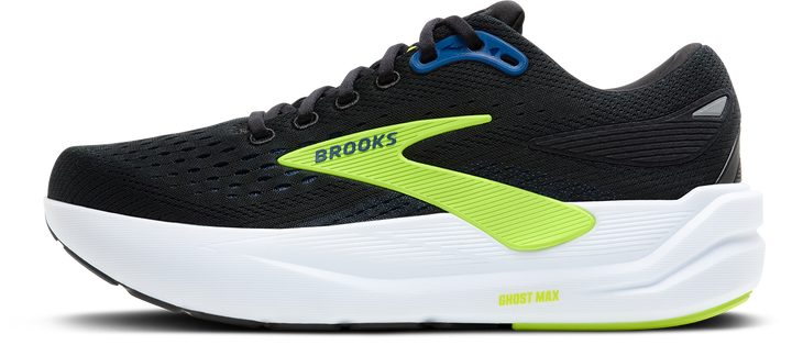 Brooks Mens Ghost Max 3 - Black/Navy/Acid Lime - Neutral - AW25