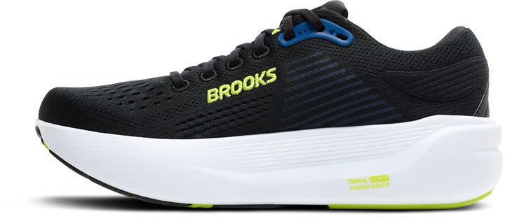 Brooks Mens Ghost Max 3 - Black/Navy/Acid Lime - Neutral - AW25