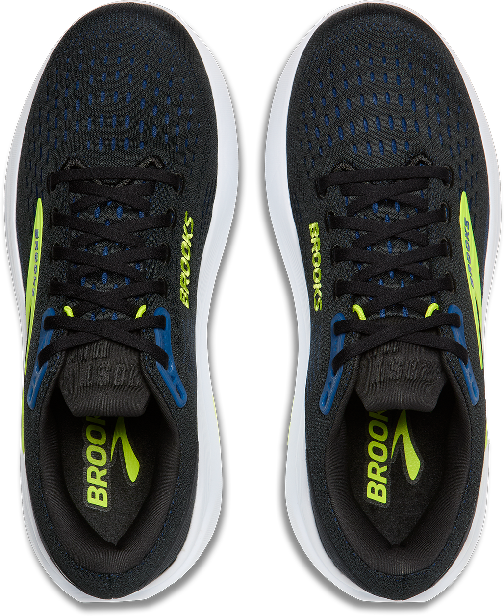 Brooks Mens Ghost Max 3 - Black/Navy/Acid Lime - Neutral - AW25