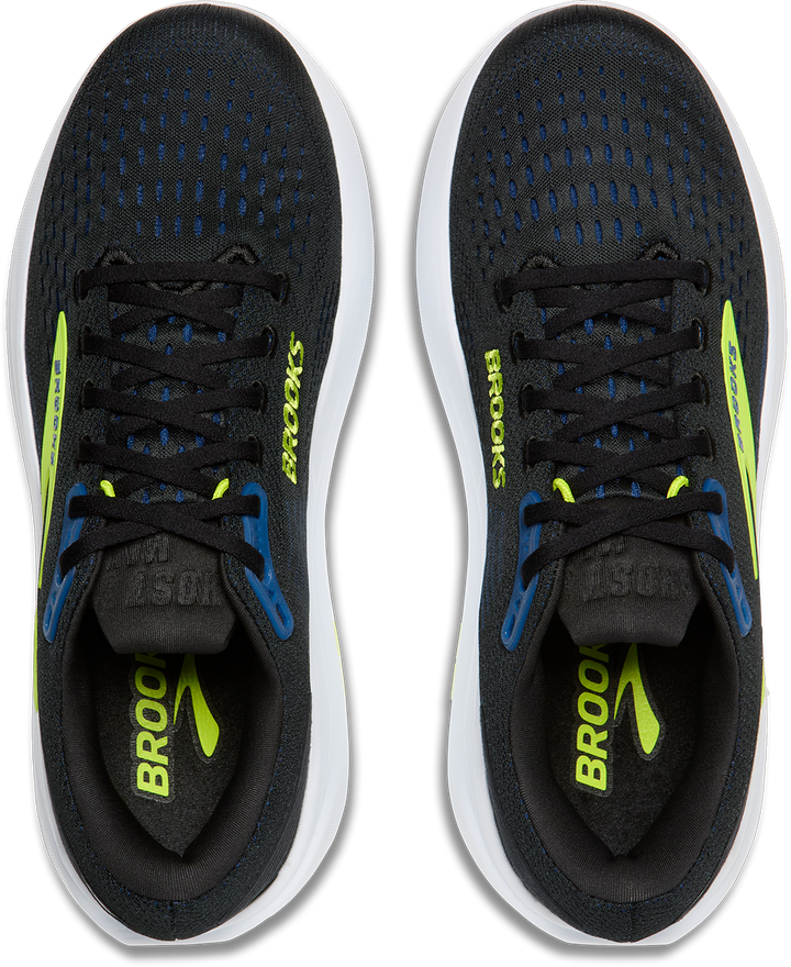 Brooks Mens Ghost Max 3 - Black/Navy/Acid Lime - Neutral - AW25