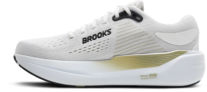 Brooks Mens Ghost Max 3 Wide - 2E Width - Bright White/Tea/Black - Neutral - AW25