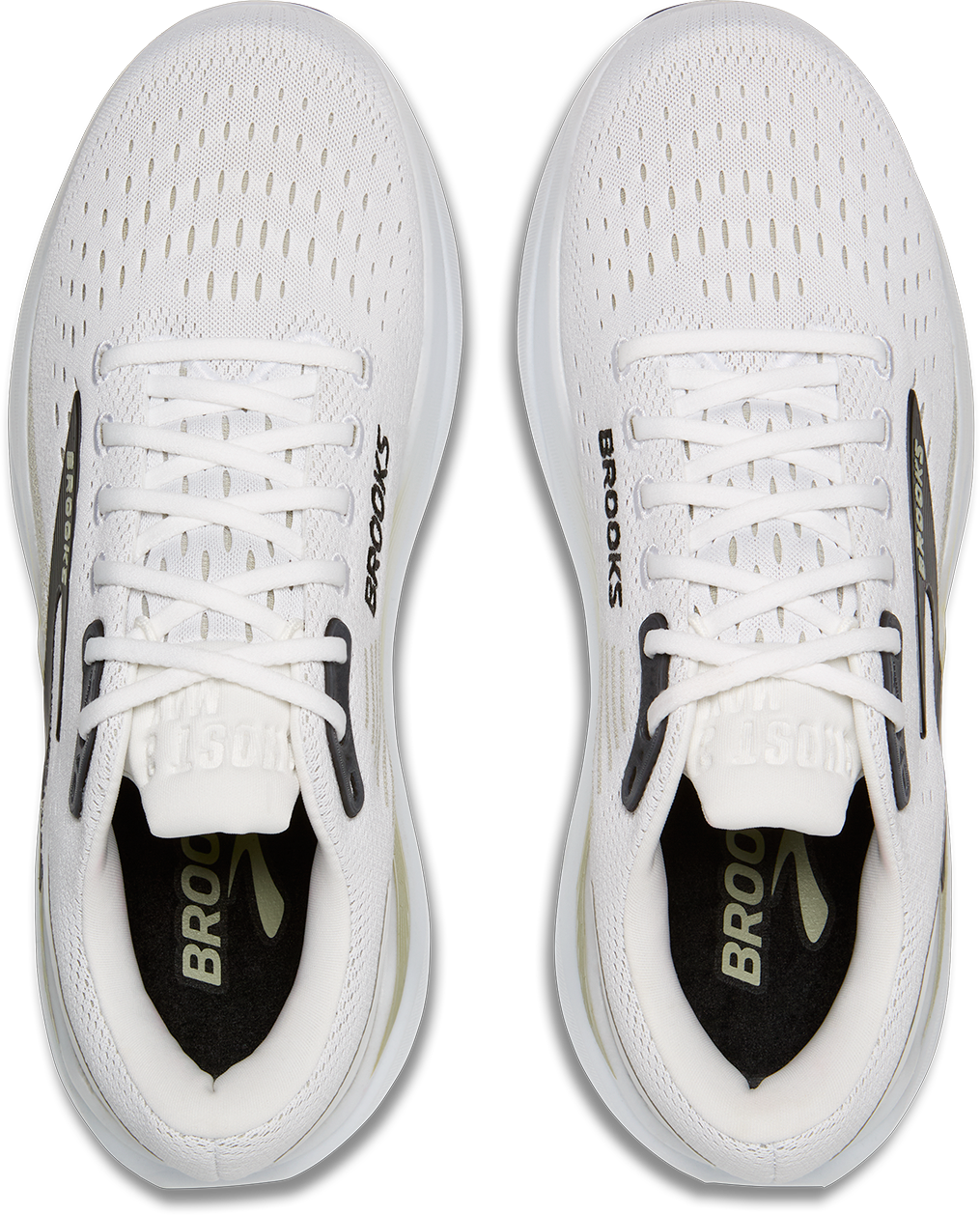 Brooks Mens Ghost Max 3 Wide - 2E Width - Bright White/Tea/Black - Neutral - AW25