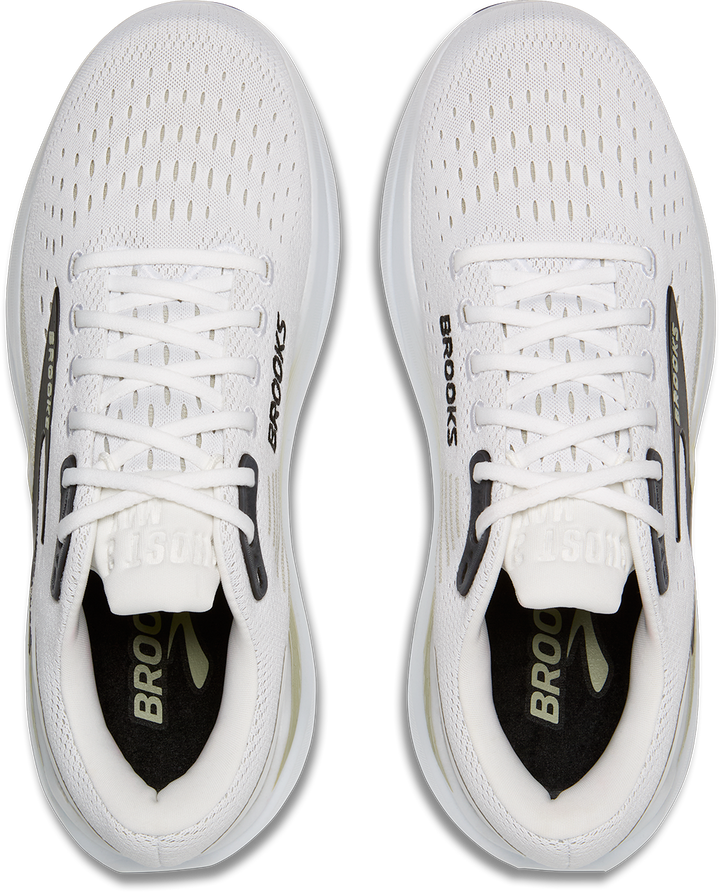 Brooks Mens Ghost Max 3 Wide - 2E Width - Bright White/Tea/Black - Neutral - AW25