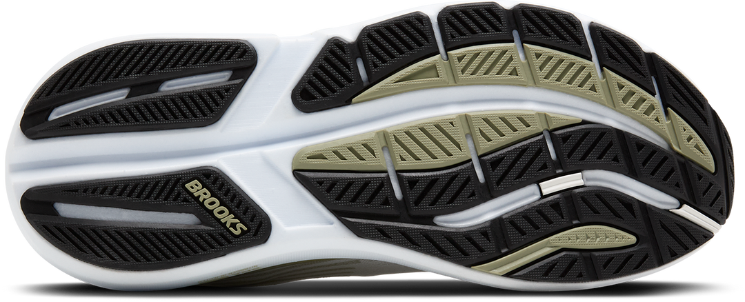 Brooks Mens Ghost Max 3 Wide - 2E Width - Bright White/Tea/Black - Neutral - AW25