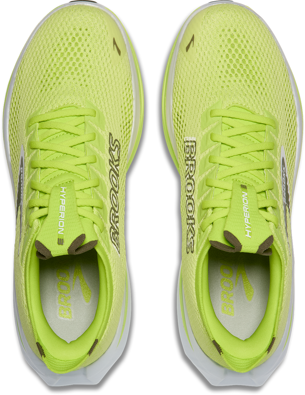 Brooks Mens Hyperion 3 - Sunny Lime/Olive/White - Neutral - AW25