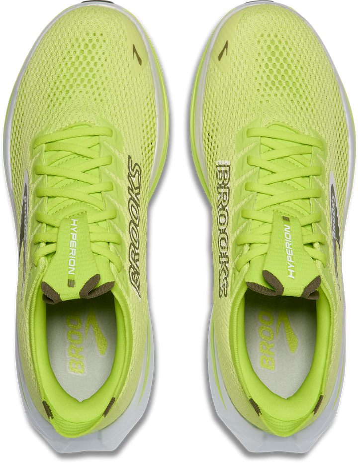 Brooks Mens Hyperion 3 - Sunny Lime/Olive/White - Neutral - AW25
