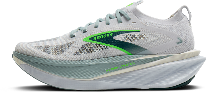 Brooks Mens Hyperion Max 3 - White/Grey Mist/Green - Neutral - SS26