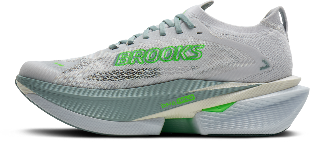 Brooks Mens Hyperion Max 3 - White/Grey Mist/Green - Neutral - SS26