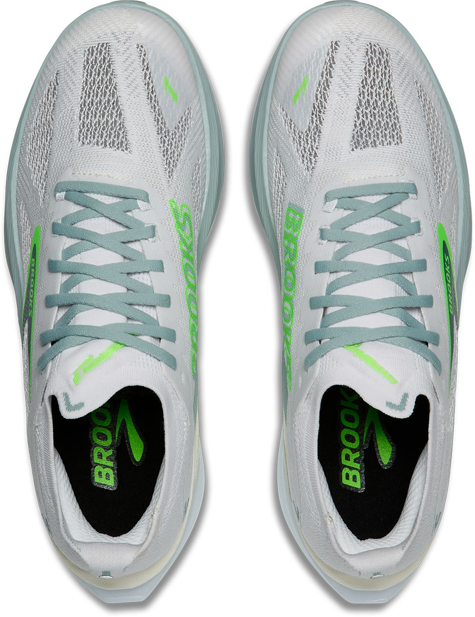 Brooks Mens Hyperion Max 3 - White/Grey Mist/Green - Neutral - SS26