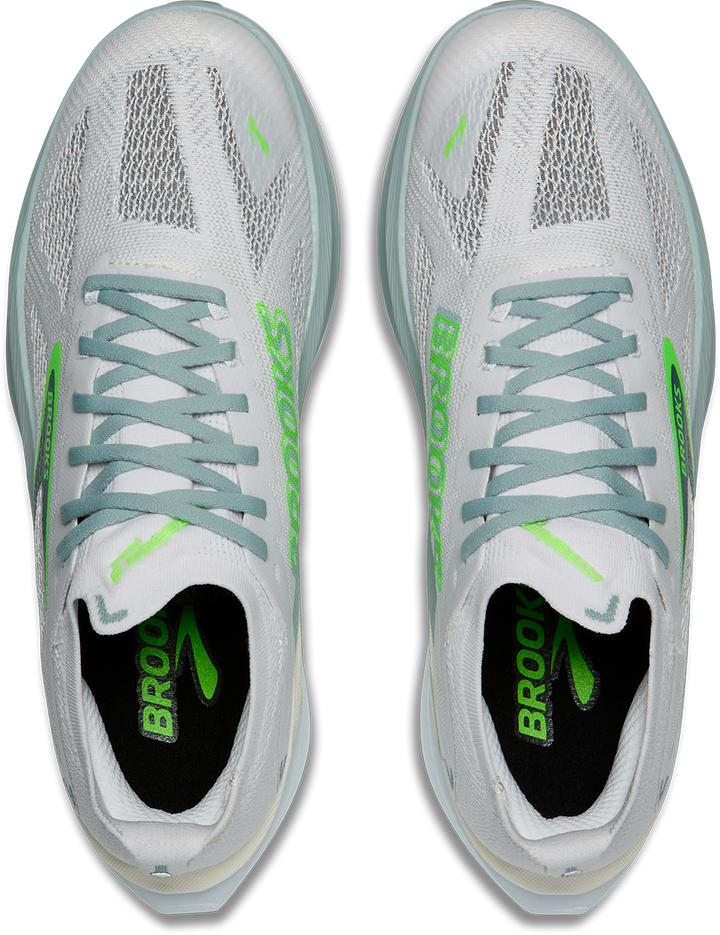 Brooks Mens Hyperion Max 3 - White/Grey Mist/Green - Neutral - SS26