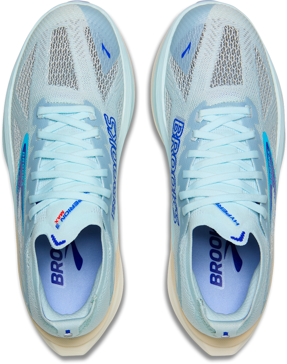 Brooks Mens Hyperion Max 3 - Ice/Blue/Fiery Red - Neutral - SS26