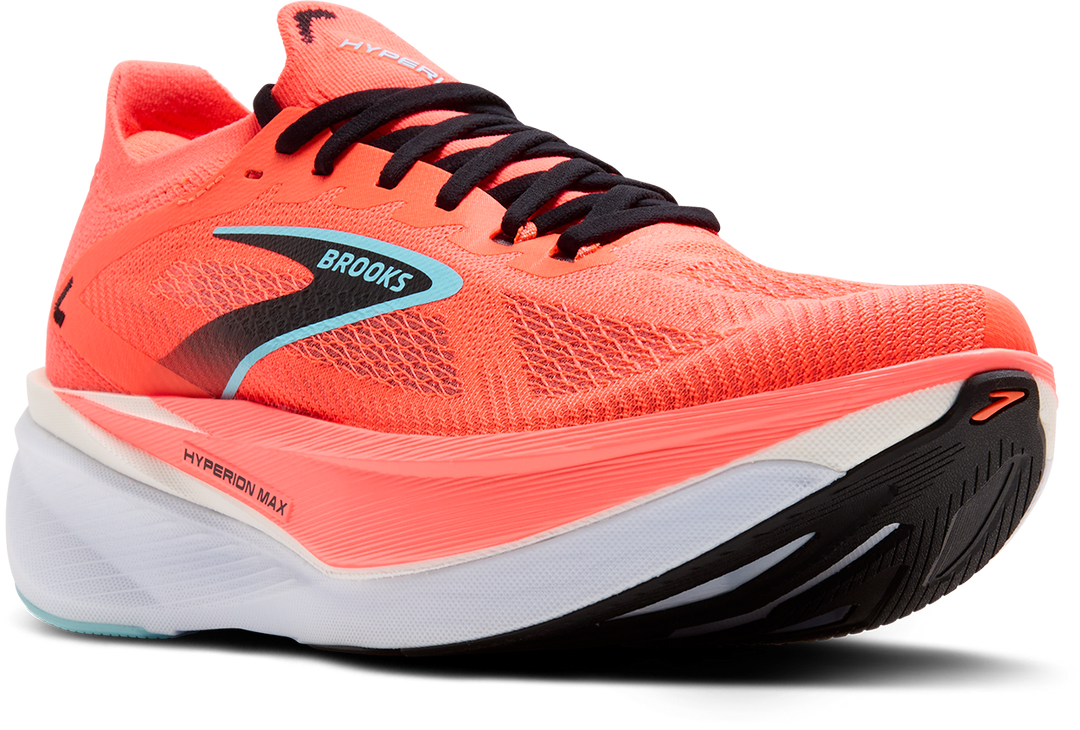 Brooks Mens Hyperion Max 3 - Fiery Coral/Black/Atomizer - Neutral - AW25