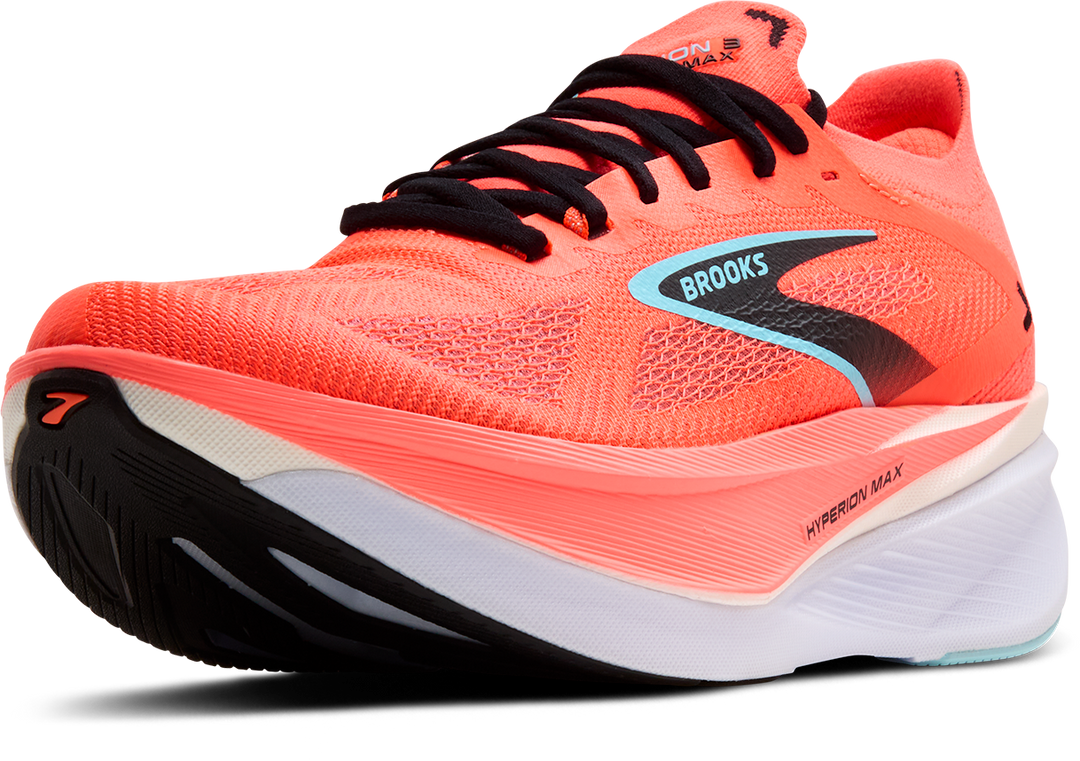 Brooks Mens Hyperion Max 3 - Fiery Coral/Black/Atomizer - Neutral - AW25