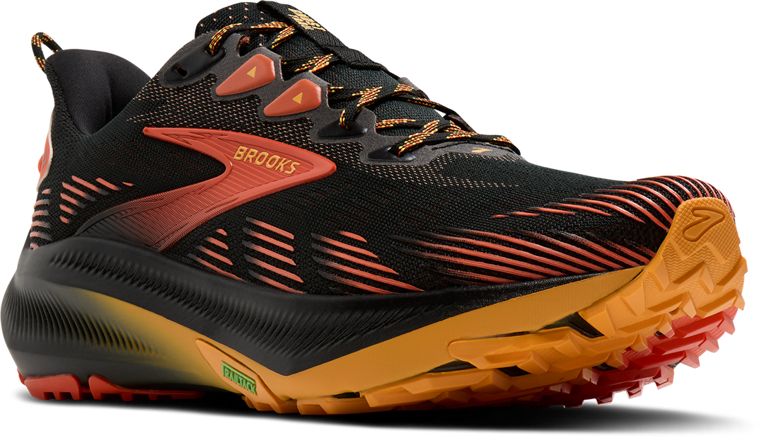 Brooks Mens Ghost Trail - Black/Red/Orange - Trail - AW26