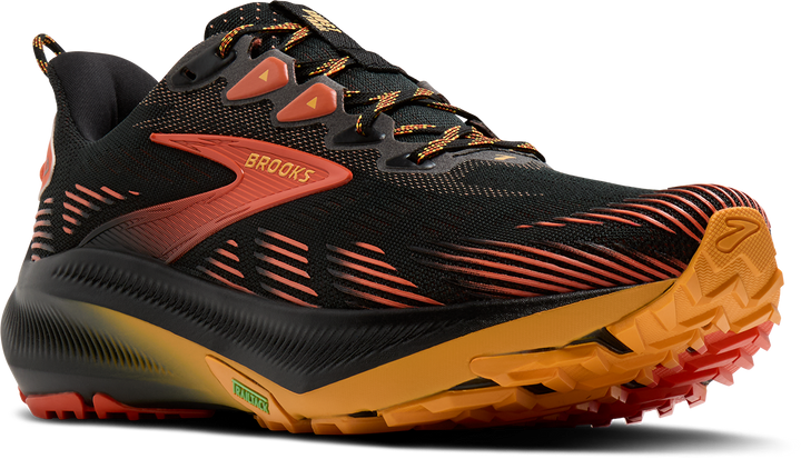 Brooks Mens Ghost Trail - Black/Red/Orange - Trail - AW26