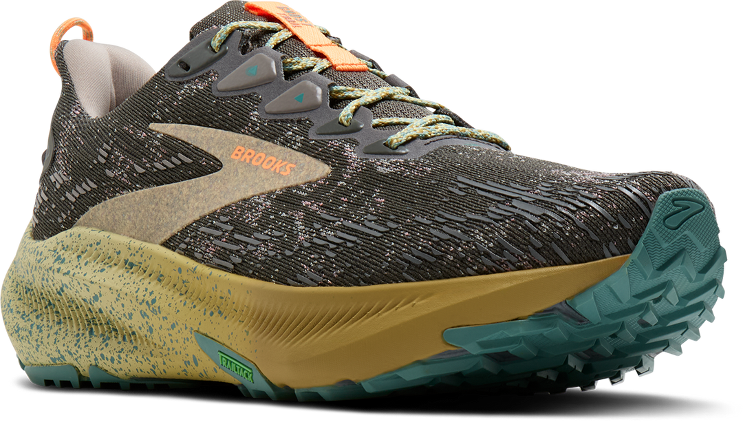 Brooks Mens Ghost Trail - Grey/Orange/Golden Mist - Trail - AW26