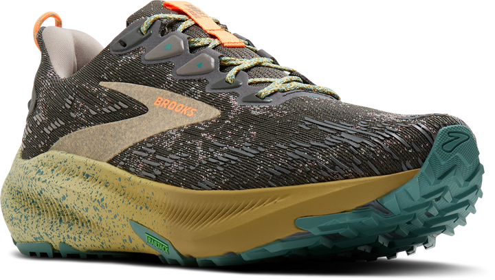 Brooks Mens Ghost Trail - Grey/Orange/Golden Mist - Trail - AW26