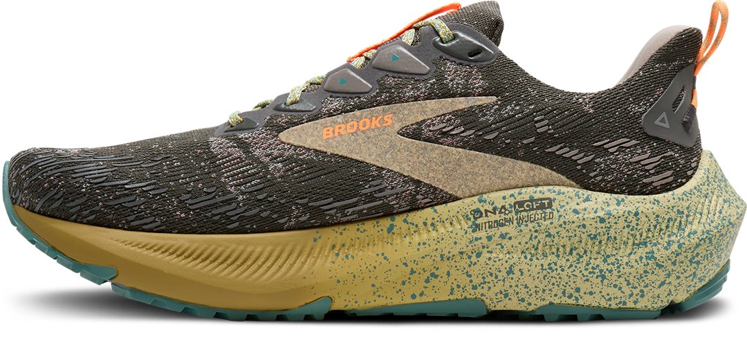 Brooks Mens Ghost Trail - Grey/Orange/Golden Mist - Trail - AW26