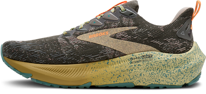 Brooks Mens Ghost Trail - Grey/Orange/Golden Mist - Trail - AW26