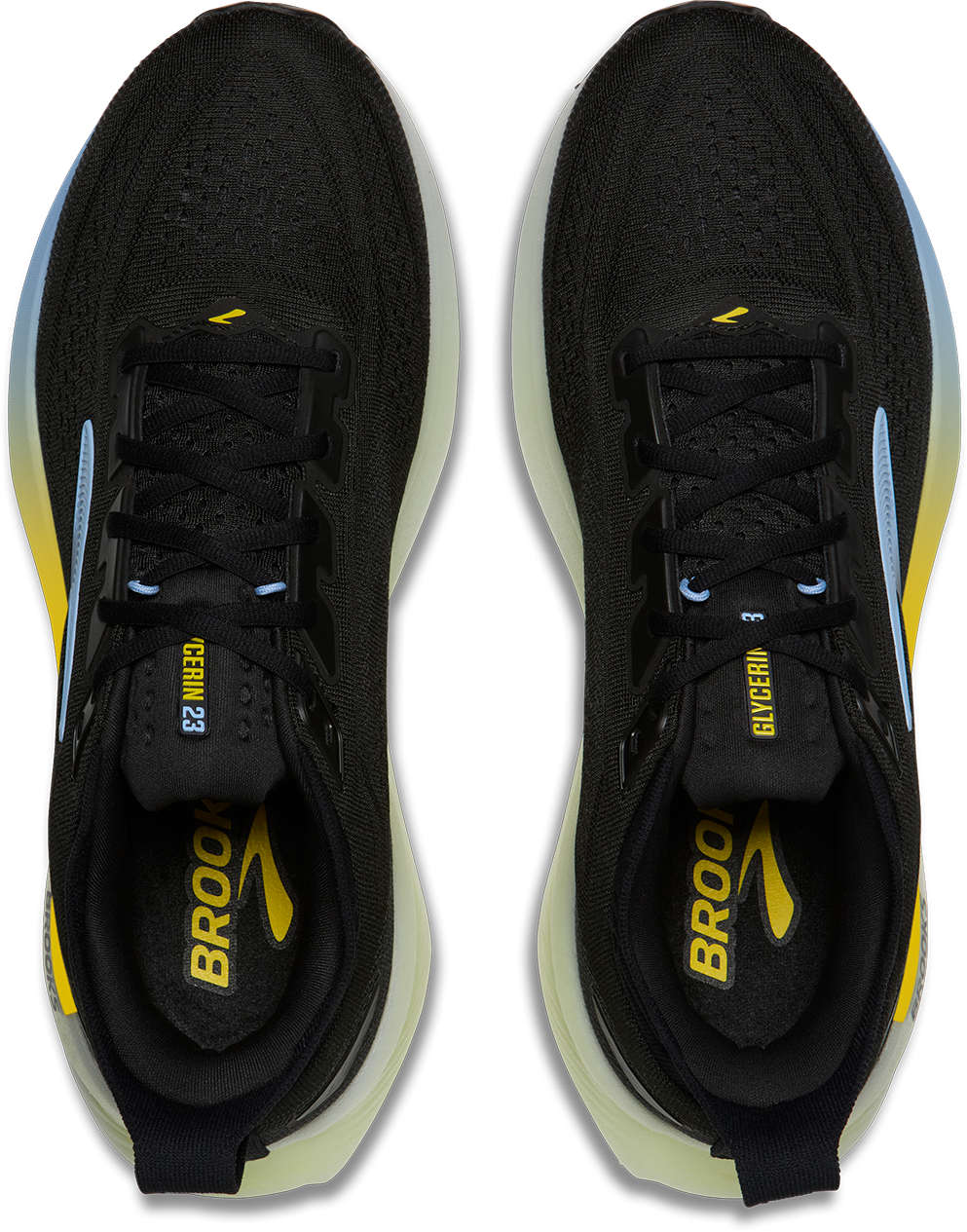 Brooks Mens Glycerin 23 - Black/Cyber Yellow/Nightlife - Neutral - AW26