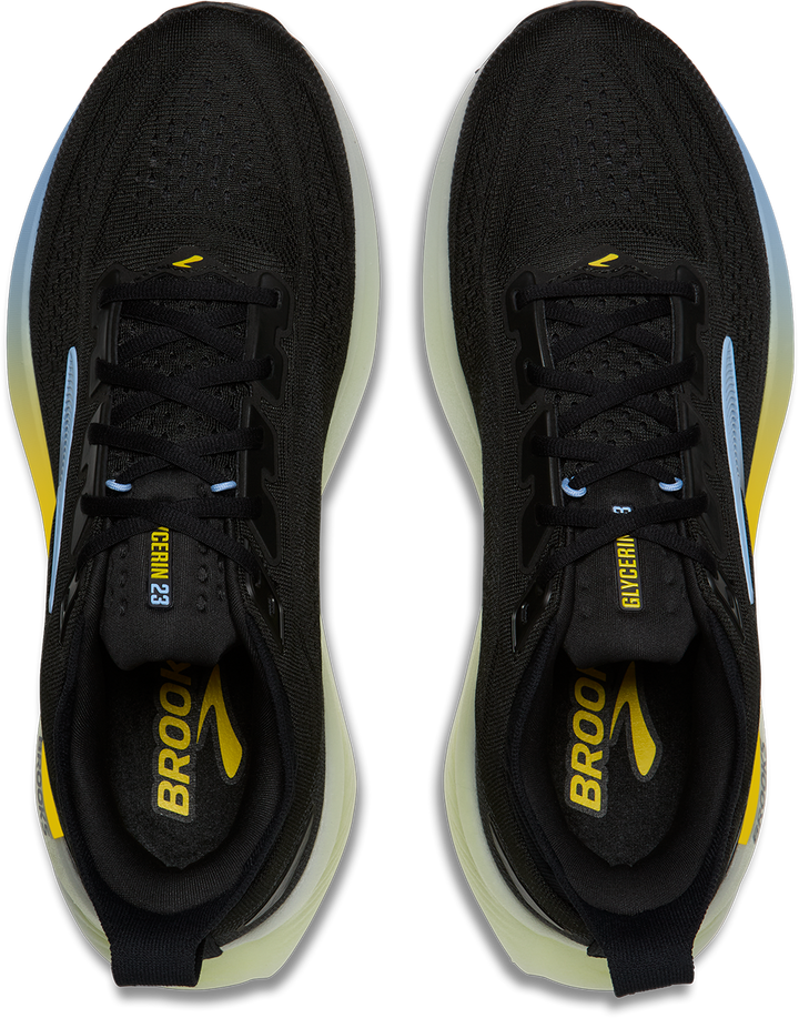 Brooks Mens Glycerin 23 - Black/Cyber Yellow/Nightlife - Neutral - AW26