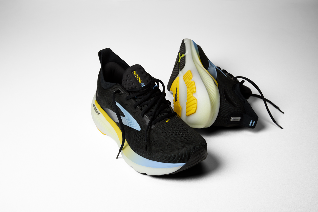 Brooks Mens Glycerin 23 - Black/Cyber Yellow/Nightlife - Neutral - AW26