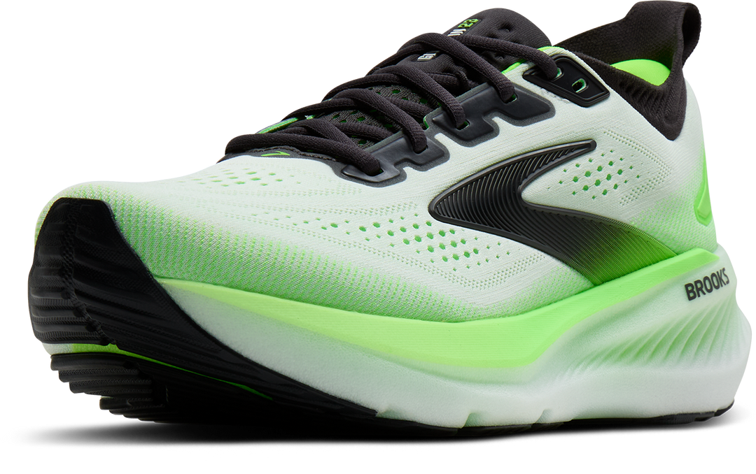 Brooks Mens Glycerin 23 - White/Phantom/Green Gecko - Neutral - SS26