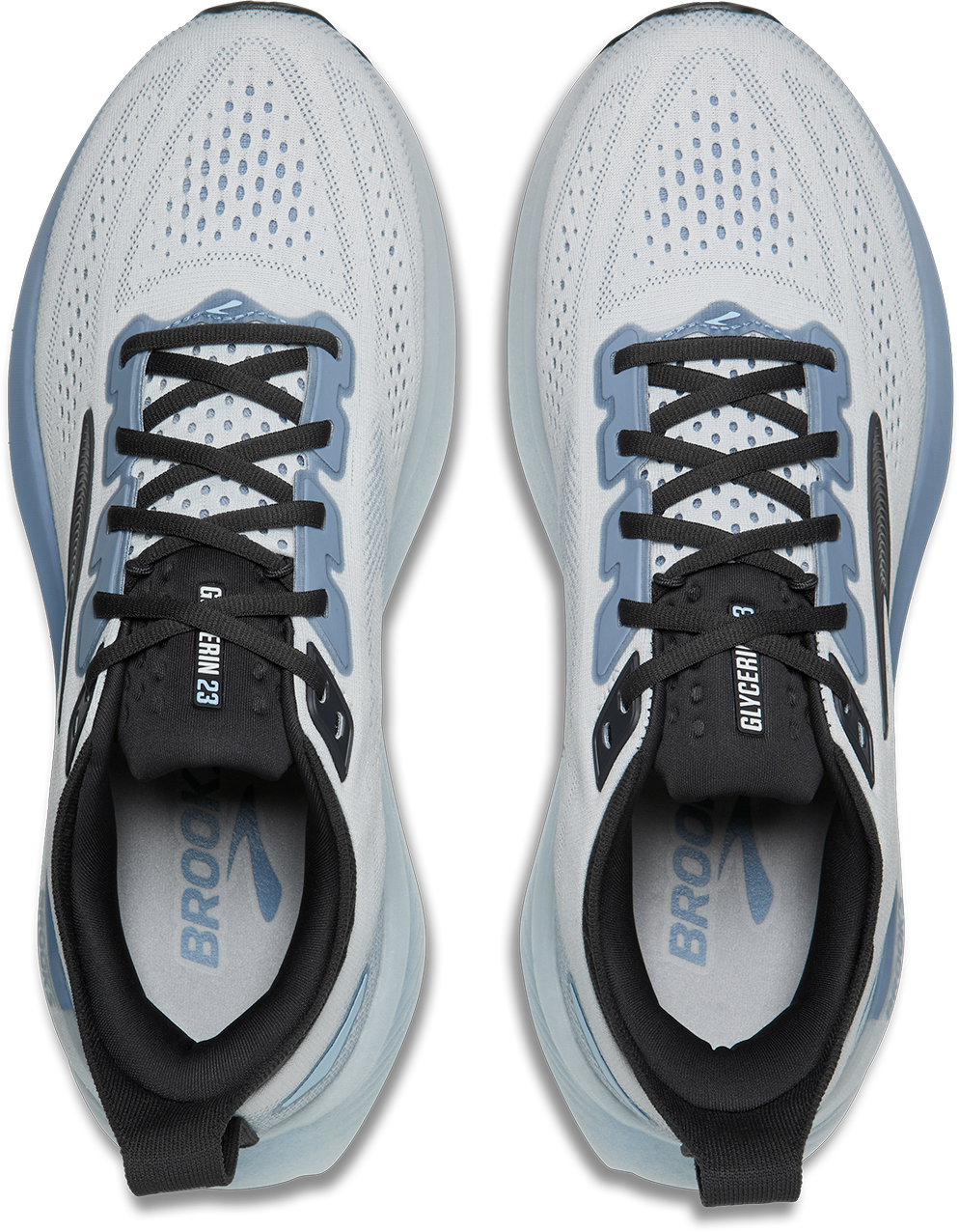 Brooks Mens Glycerin 23 - White/Rain/Baltic Sea - Neutral - AW26