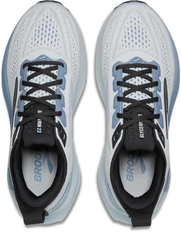 Brooks Mens Glycerin 23 - White/Rain/Baltic Sea - Neutral - AW26