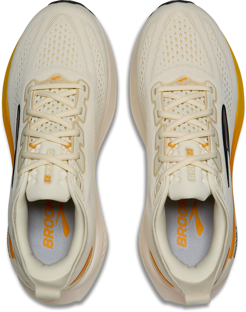 Brooks Mens Glycerin 23 - Arctic Wolf/Angora/Orange - Neutral - AW26