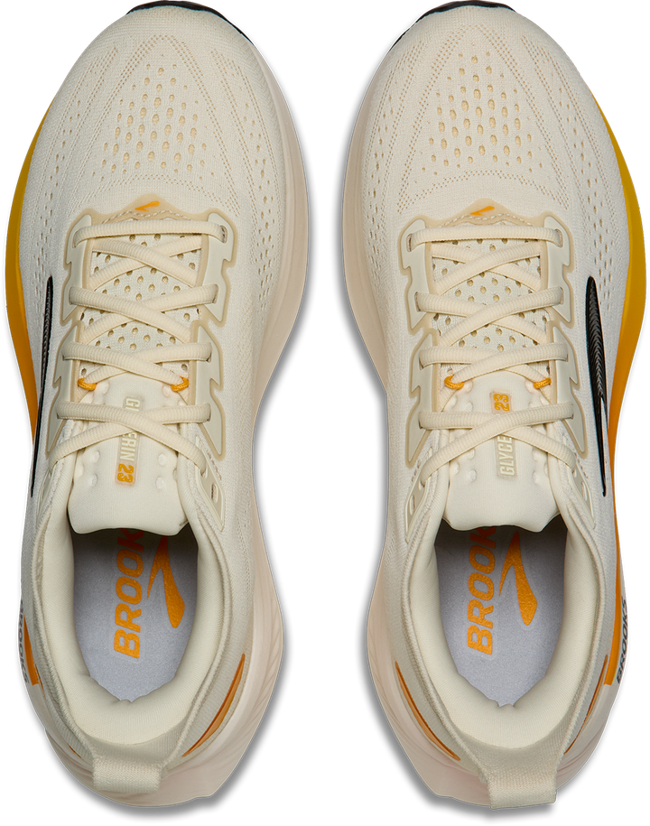 Brooks Mens Glycerin 23 - Arctic Wolf/Angora/Orange - Neutral - AW26