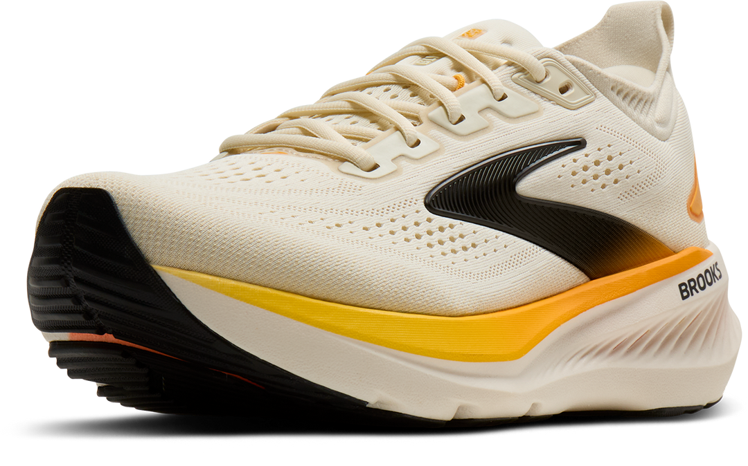 Brooks Mens Glycerin 23 - Arctic Wolf/Angora/Orange - Neutral - AW26