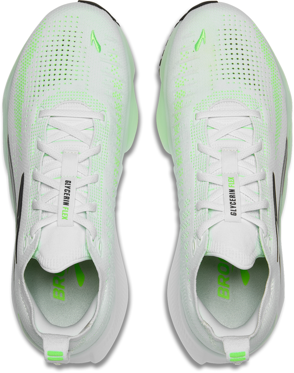 Brooks Herren Glycerin Flex – Weiß/Grüner Gecko/Phantom – SS26