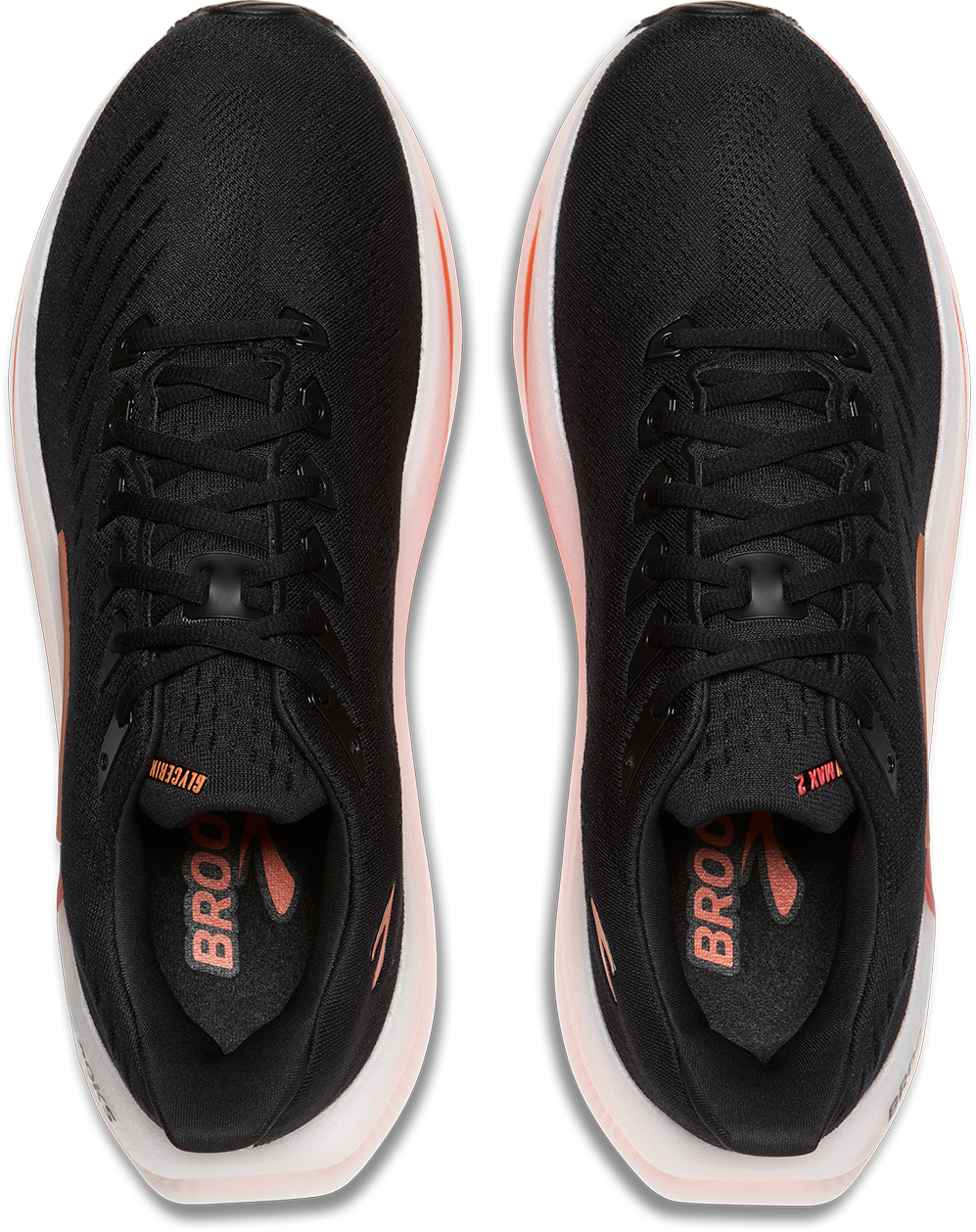 Brooks Mens Glycerin Max 2 - Black/Tigerlilly/Orange - Neutral - AW26