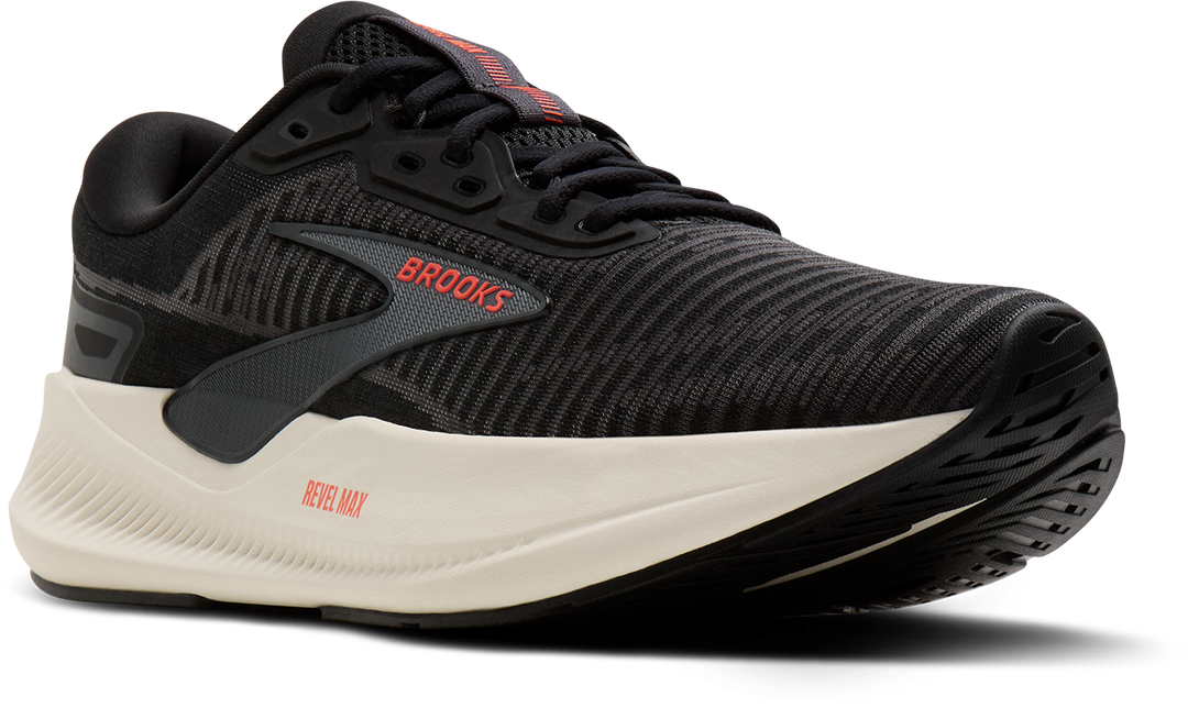 Brooks Mens Revel Max - Black/Ebony/Tigerlilly - Neutral - AW26