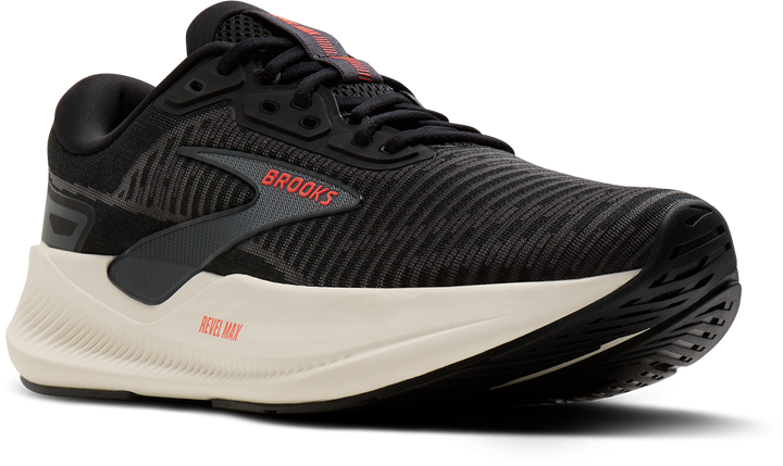 Brooks Mens Revel Max - Black/Ebony/Tigerlilly - Neutral - AW26