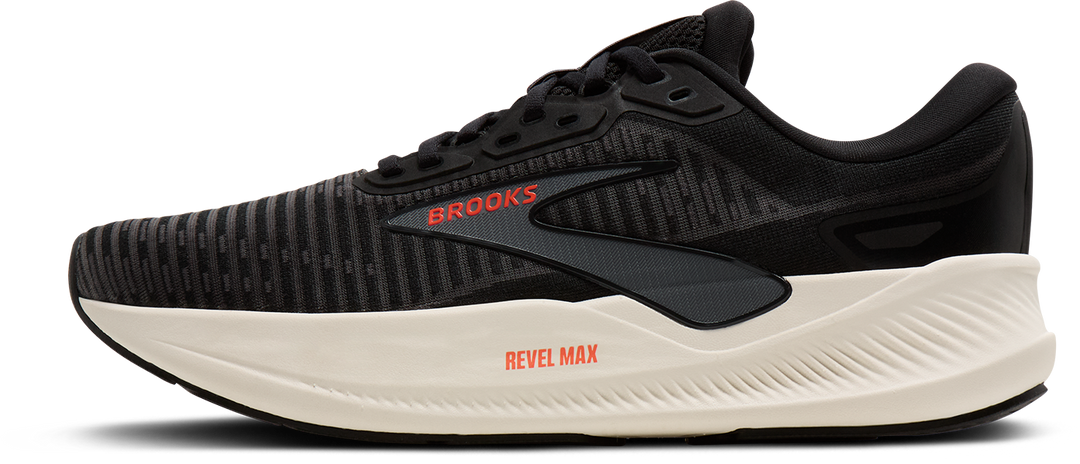 Brooks Mens Revel Max - Black/Ebony/Tigerlilly - Neutral - AW26