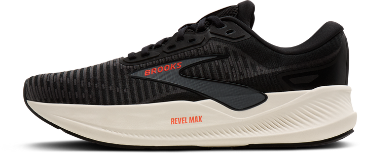 Brooks Mens Revel Max - Black/Ebony/Tigerlilly - Neutral - AW26