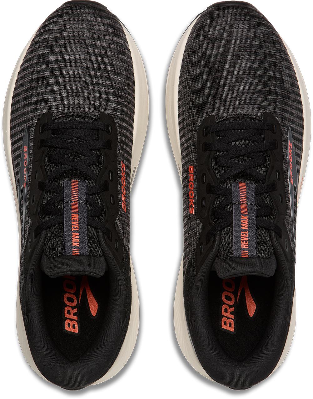 Brooks Mens Revel Max - Black/Ebony/Tigerlilly - Neutral - AW26