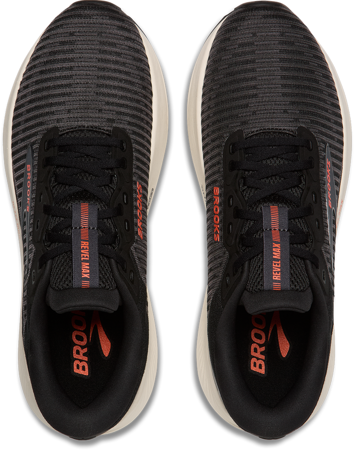 Brooks Mens Revel Max - Black/Ebony/Tigerlilly - Neutral - AW26