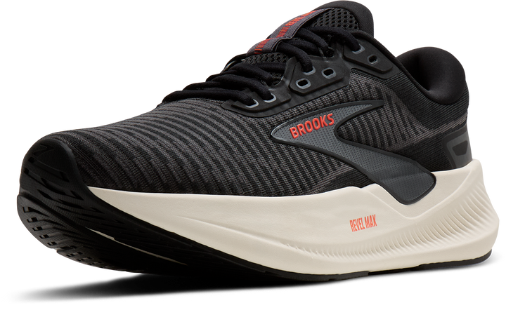 Brooks Mens Revel Max - Black/Ebony/Tigerlilly - Neutral - AW26